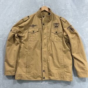 LD Kasild Jacket Men's XL Bomber Flight Airborne Military Full Zip VTG‎ Retro